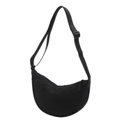 Borsa a tracolla nera unisex, design moderno, regolabile, leggera, ideale per viaggi e uso quotidiano. Accessorio moda versatile e pratico.