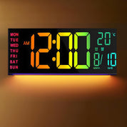 16-Zoll RGB Digitaler Wand- und Tischwecker mit Fernbedienung – Lumeris 0