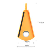 Affettaverdure arancione in plastica con lama in acciaio, dimensioni 19,5x9 cm. Utensile da cucina per tagliare verdure.