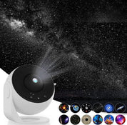 Proiettore stelle LED, luce notturna galassia, effetti cielo stellato, lampada decorativa per camera da letto, 10 modalità proiezione, design moderno.