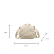 Borsa a tracolla beige in tessuto, dimensioni 24x20x13 cm, design minimalista, ideale per moda casual e quotidiana. Accessorio donna elegante.