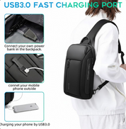 Sac à dos pour ordinateur portable BANGE Intelligent Affaires, étanche, adapté aux ordinateurs portables de 15,6 à 17,3 pouces avec port de recharge USB 3.0 pour hommes et femmes
