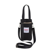Borsa a tracolla nera Qudai, design compatto, tasca frontale con zip, tracolla regolabile, ideale per uso quotidiano e viaggi.