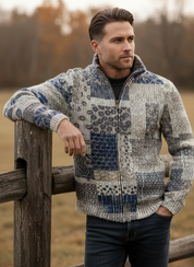Kaiser | Herenzomerjas met patchworkdesign