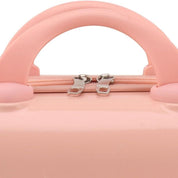 Borsa da viaggio rosa con doppia cerniera e manici arrotondati, design elegante e moderno, ideale per viaggi e uso quotidiano.
