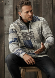 Kaiser | Herenzomerjas met patchworkdesign