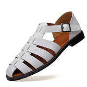 Orthopedische damessandalen AVA | Chique bruine en witte zomersandalen voor dames voor een moeiteloze stijl