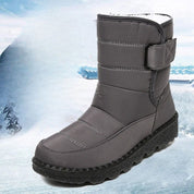 Botas de neve impermeáveis e quentes com sola de plataforma