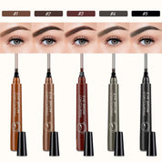 Set di penne per sopracciglia in cinque tonalità, con applicatori a punta fine. Ideale per definire e modellare le sopracciglia. Perfetto per trucco professionale.