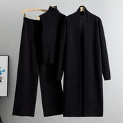 Emilia | 3-teiliges Loungewear-Set für Damen aus Strick mit langem Cardigan