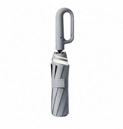 Automatic folding wind-resistant umbrella with large buckle handle - compact and sturdy