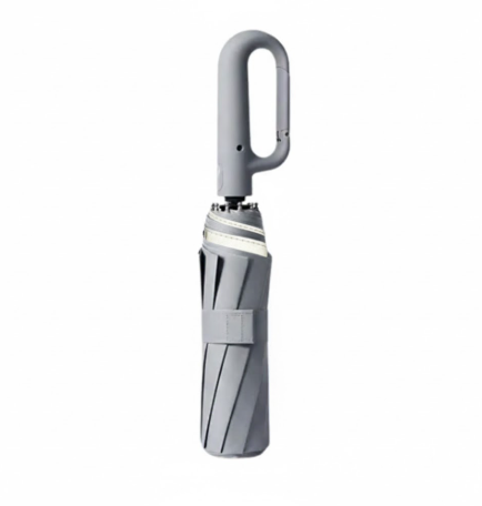 Automatic folding wind-resistant umbrella with large buckle handle - compact and sturdy