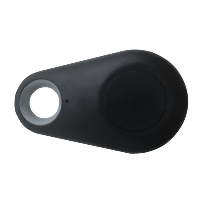 Dispositivo localizzatore Bluetooth nero, portachiavi intelligente per trovare oggetti smarriti, compatibile con smartphone, design compatto e moderno.