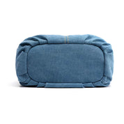 Borsa a tracolla in tela blu, design moderno, resistente e spaziosa. Ideale per uso quotidiano, moda casual, accessori uomo e donna.