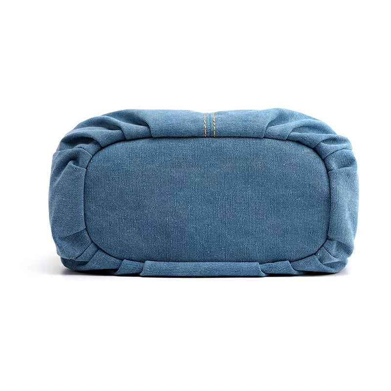 Borsa a tracolla in tela blu, design moderno, resistente e spaziosa. Ideale per uso quotidiano, moda casual, accessori uomo e donna.