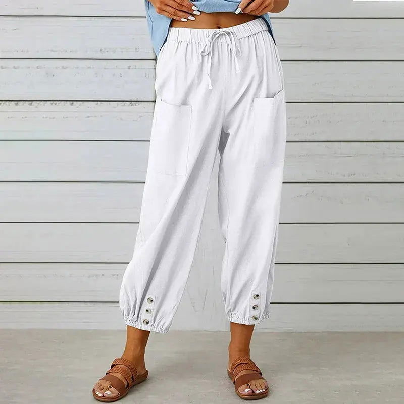 AYLA | Stylish & Breathable Linen Trousers for Ultimate Comfort - Lizabella Fashion - - - AYLA | Stylish & Breathable Linen Trousers for Ultimate Comfort - Lizabella Fashion - #tag1# - #tag2#