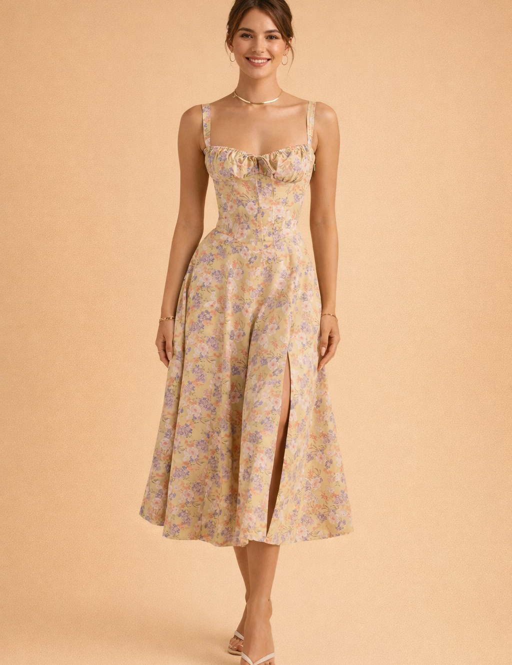 Abito Cerimonia Donna Elegante con Vita Regolabile, Stile Raffinato e Comodo per Eventi Speciali 0