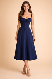 Abito Cerimonia Donna Elegante con Vita Regolabile, Stile Raffinato e Comodo per Eventi Speciali 7