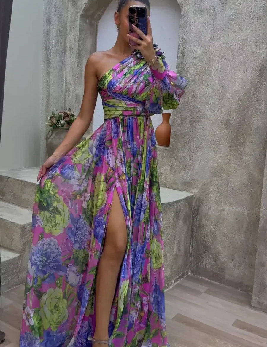 Abito Da Donna Elegante Con Spalle Cadenti Per Cerimonia E Eventi Serali - Vestito Elegante Da Cerimonia Donna 0