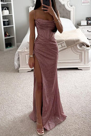 Abito Da Sera Lungo Elegante Con Paillettes Per Cerimonie, Vestibilità Slim, Vestiti Da Cerimonia Lunghi, Look Raffinato 4
