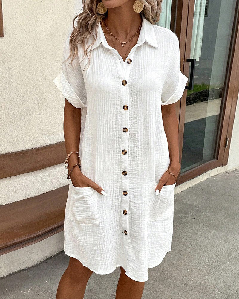 Abito Donna Elegante Estivo Ampio e Leggero per Giornate Calde - Vestiti Eleganti Donna Ideale per Ogni Occasione 0