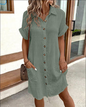Abito Donna Elegante Estivo Ampio e Leggero per Giornate Calde - Vestiti Eleganti Donna Ideale per Ogni Occasione 3