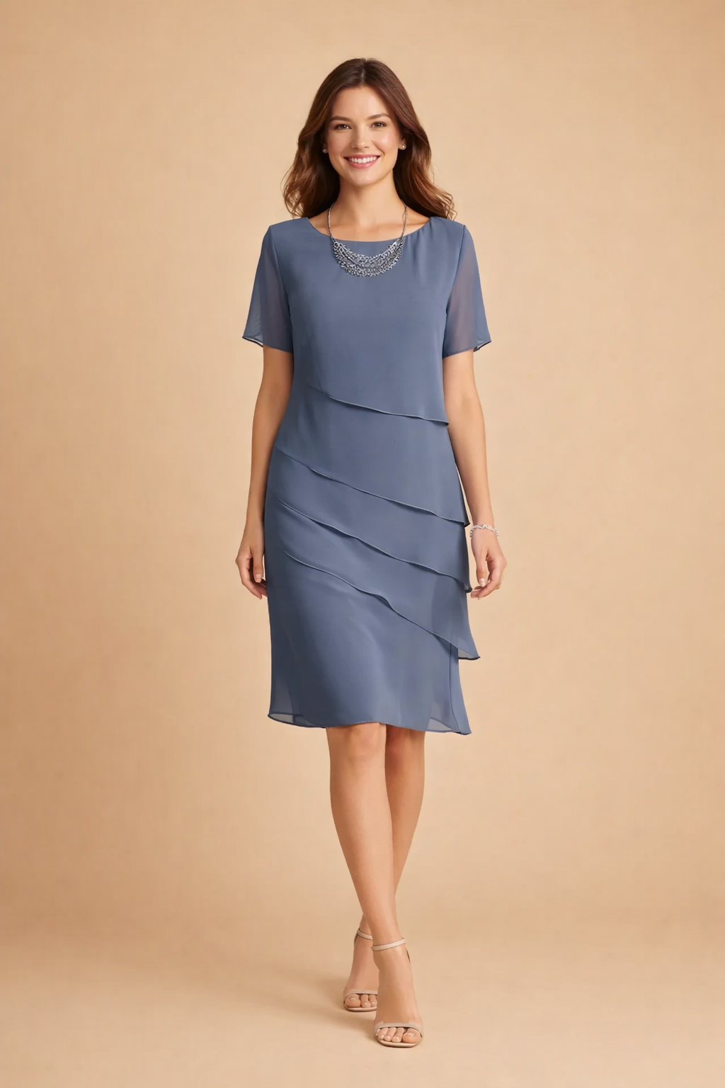 Abito Donna Elegante Estivo Vestibilità Rilassata per Occasioni Formali e Casual 1