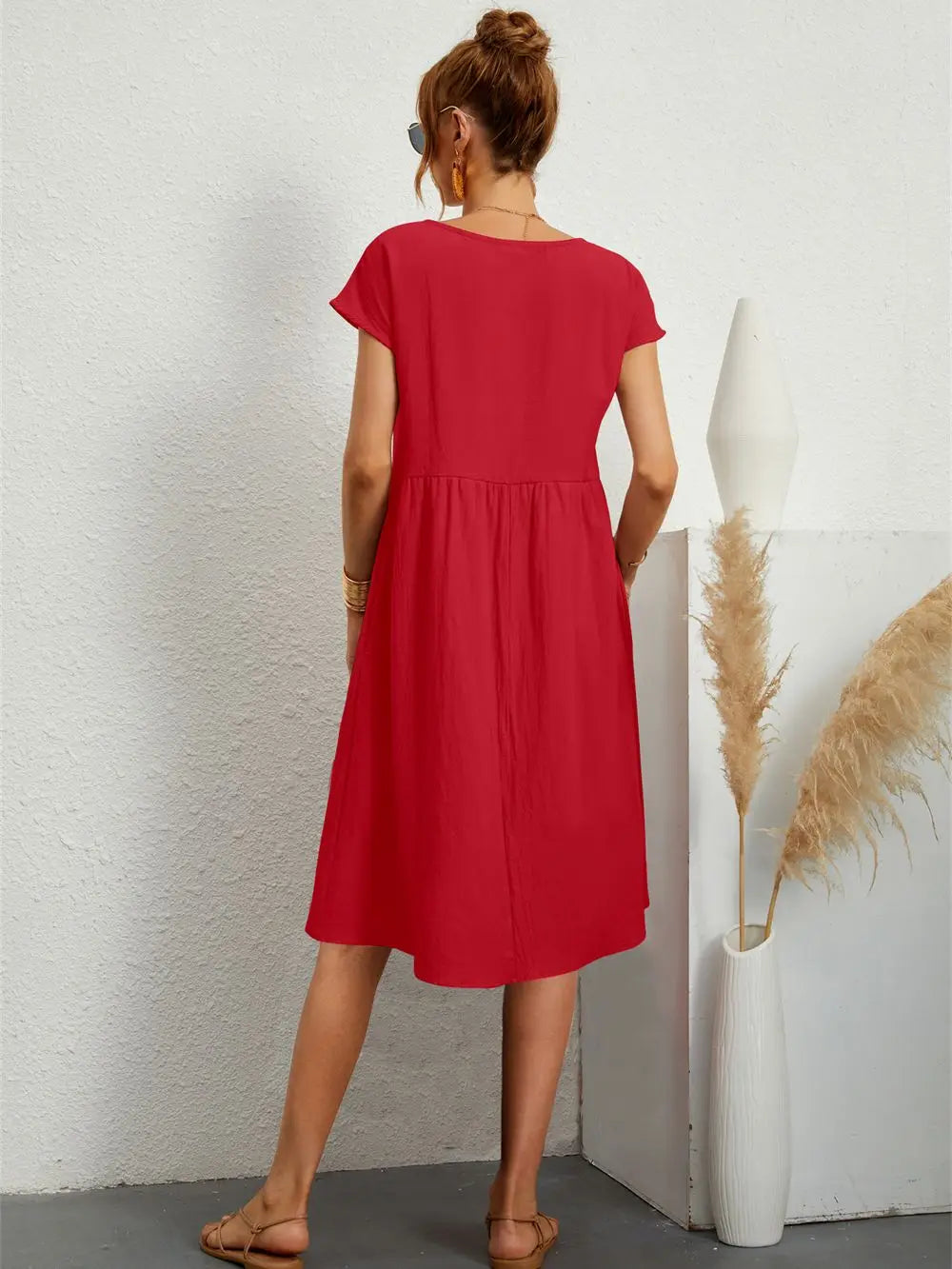 Abito Donna Estivo Elegante con Tasche Pratiche - Vestiti Eleganti Donna per Stile Quotidiano 2