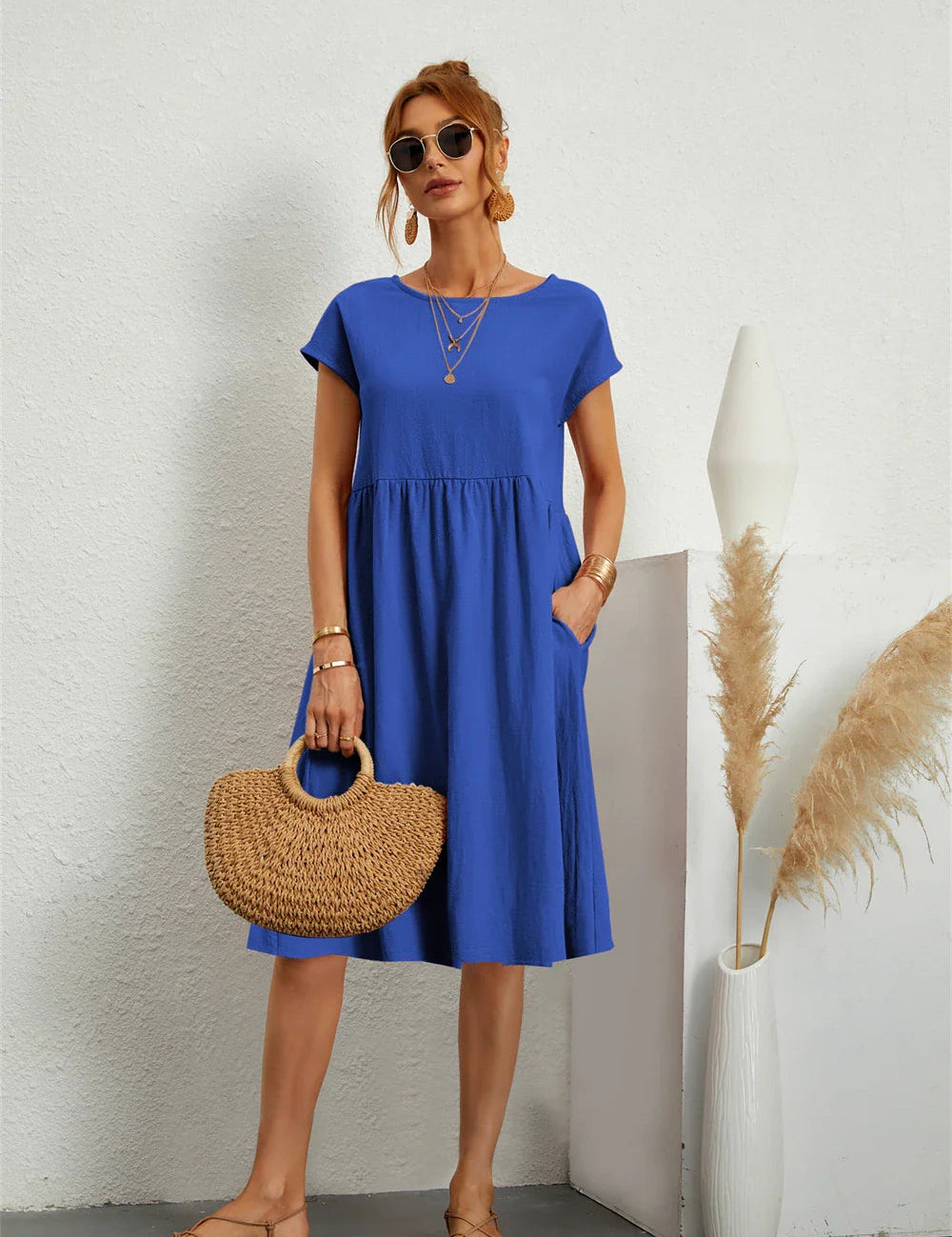 Abito Donna Estivo Elegante con Tasche Pratiche - Vestiti Eleganti Donna per Stile Quotidiano 7