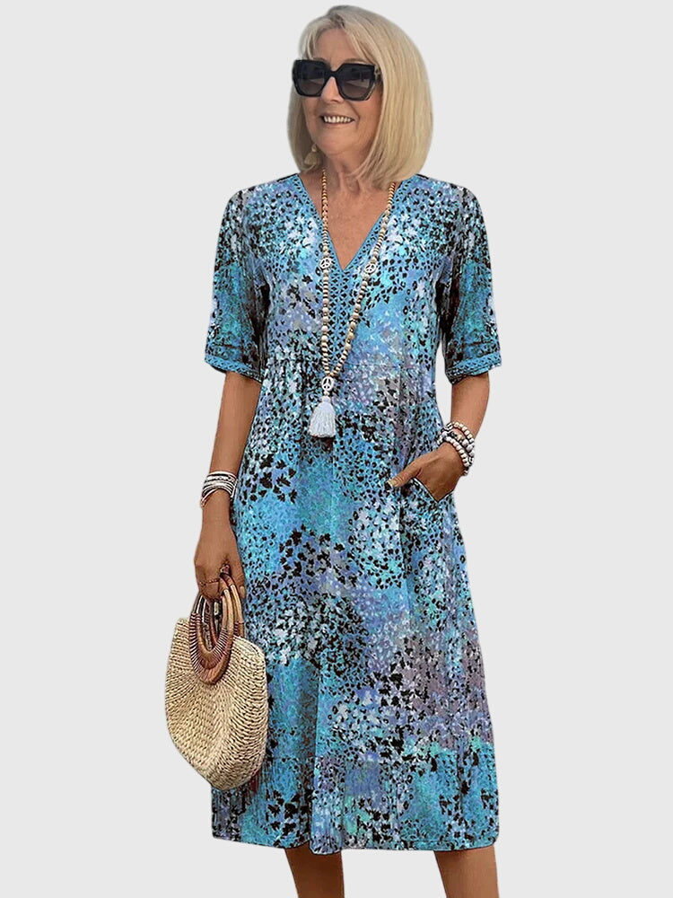 Abito Donna Longuette Floreale Elegante per Cerimonia - Vestiti Eleganti Donna e Abbigliamento Donna Chic 2