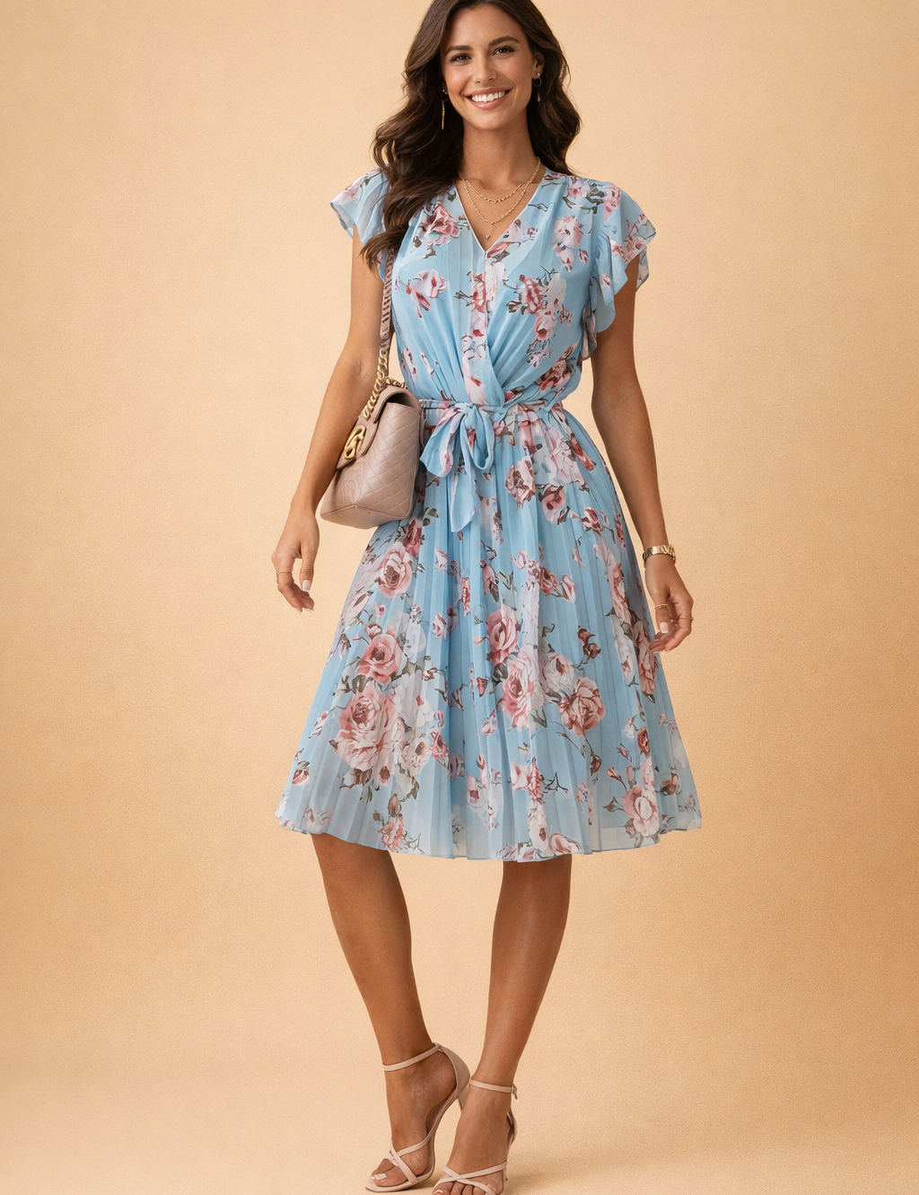 Abito Donna Midi Estivo con Stampa Floreale Elegante e Casual - Abbigliamento Donna per Look Fresco e Versatile 2