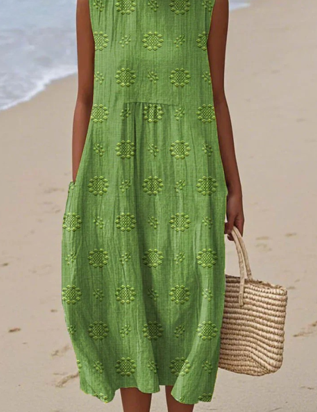 Abito Donna Senza Maniche Ricamato Elegante - Abiti Cerimonia Donna per Occasioni Speciali, Stile Raffinato e Femminile 0