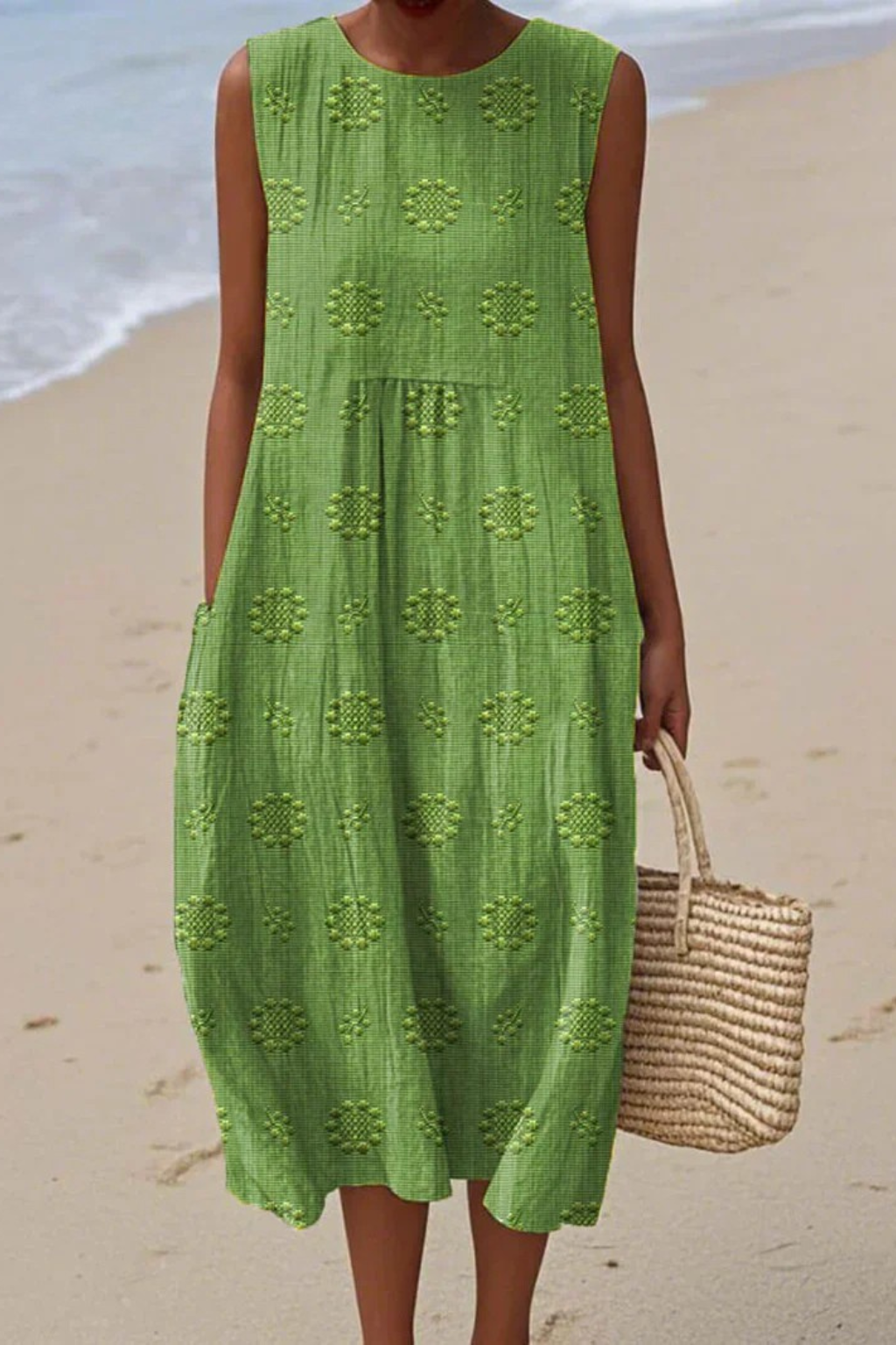 Abito Donna Senza Maniche Ricamato Elegante - Abiti Cerimonia Donna per Occasioni Speciali, Stile Raffinato e Femminile 0