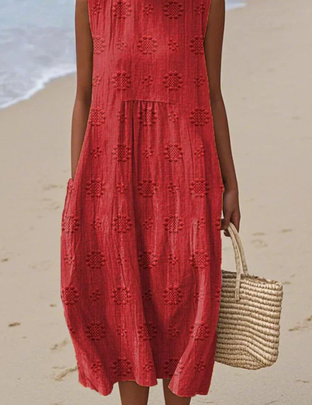 Abito Donna Senza Maniche Ricamato Elegante - Abiti Cerimonia Donna per Occasioni Speciali, Stile Raffinato e Femminile 4
