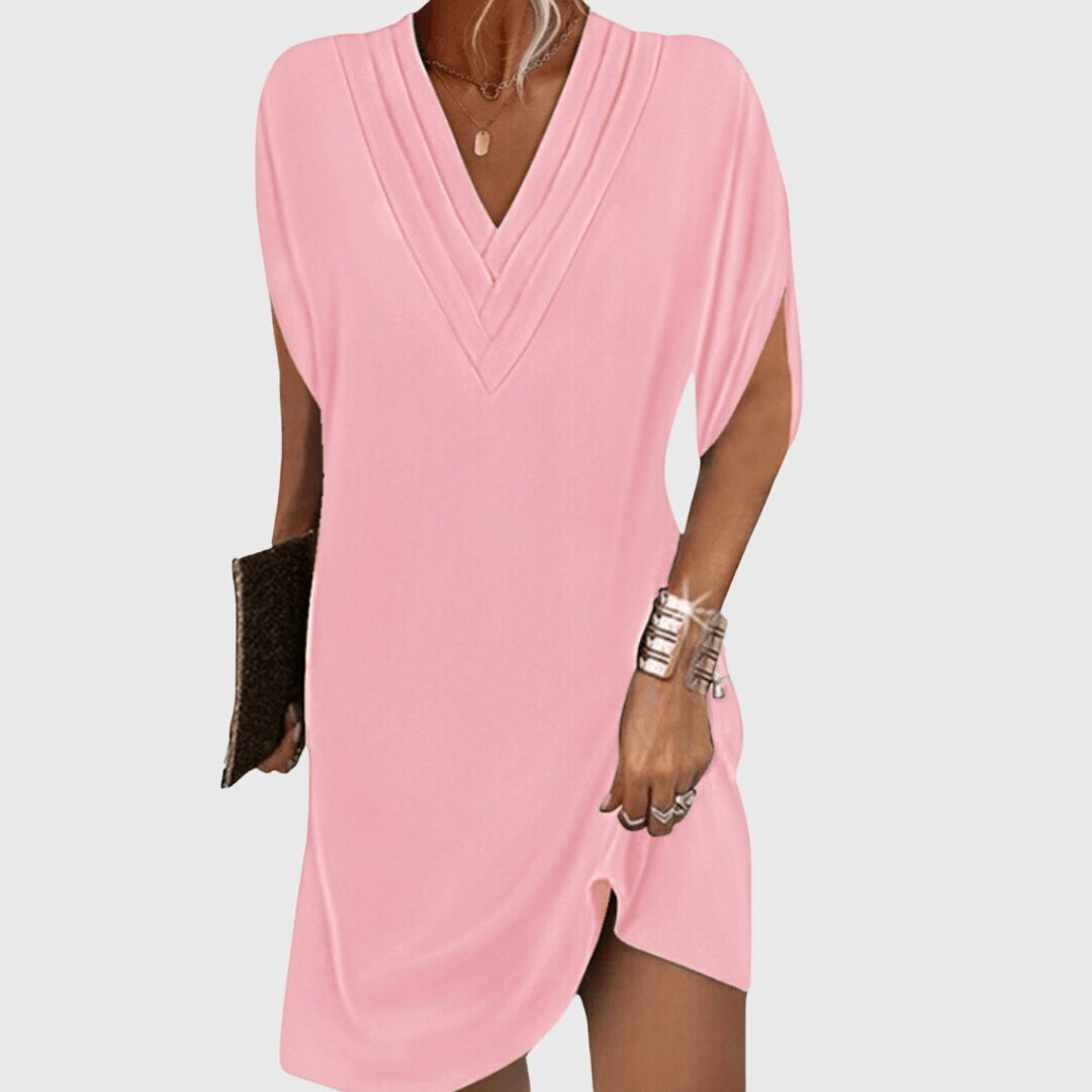 Abito Elegante Donna Scollo a V per Cerimonie e Occasioni Speciali, Vestiti Eleganti per Abbigliamento Donna 2