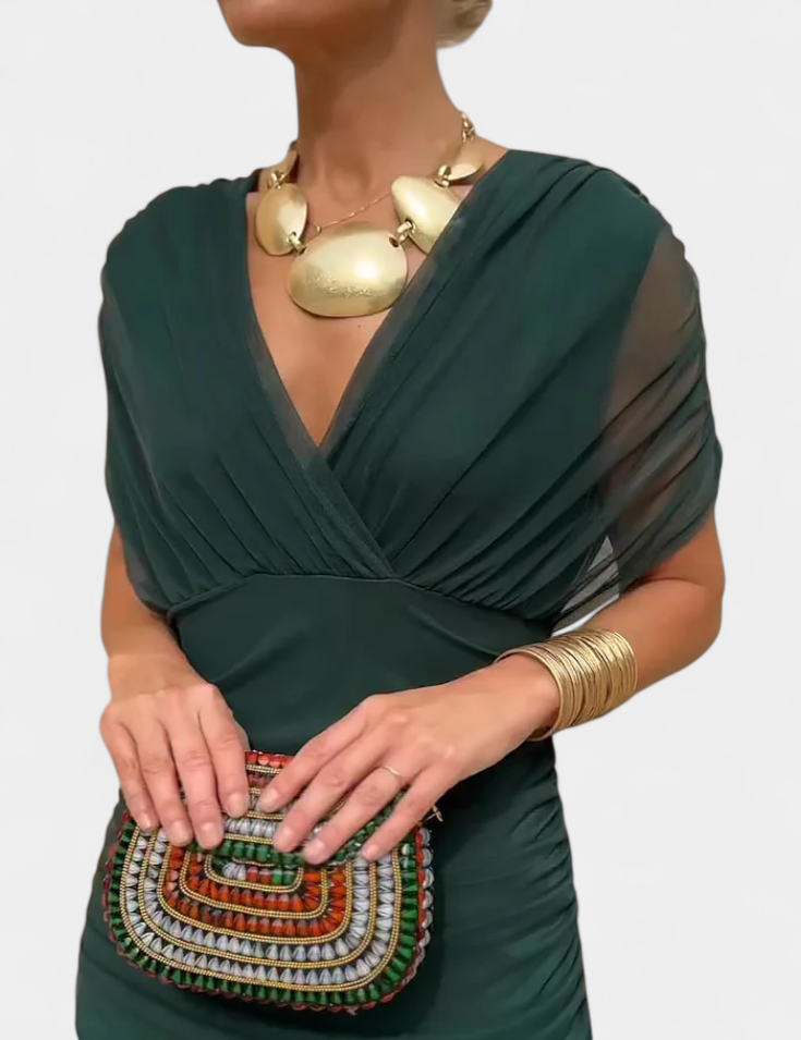 Abito Elegante Lungo con Stampa Floreale per Donne - Look Raffinato e Femminile 11