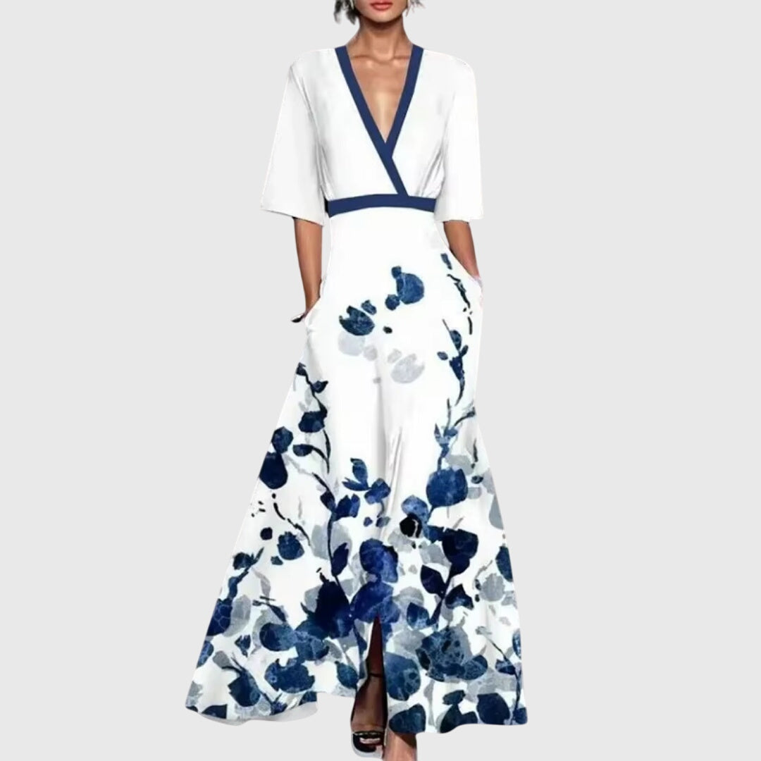 Abito Elegante Primaverile Donna con Design Floreale e Silhouette Lusinghiera 1