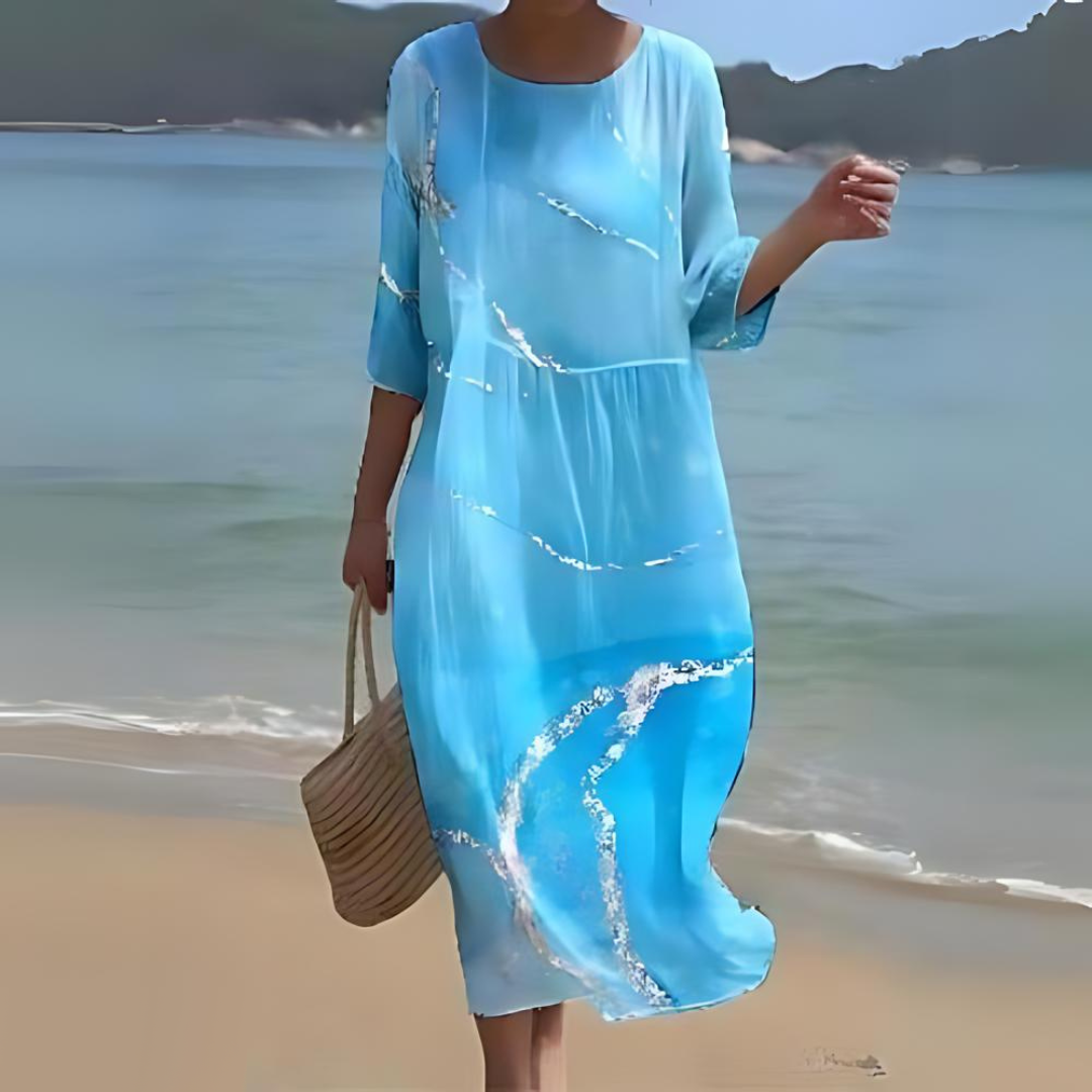 Abito Elegante da Donna con Stampa Floreale per Cerimonia - Vestito Elegante per Occasioni Speciali 1
