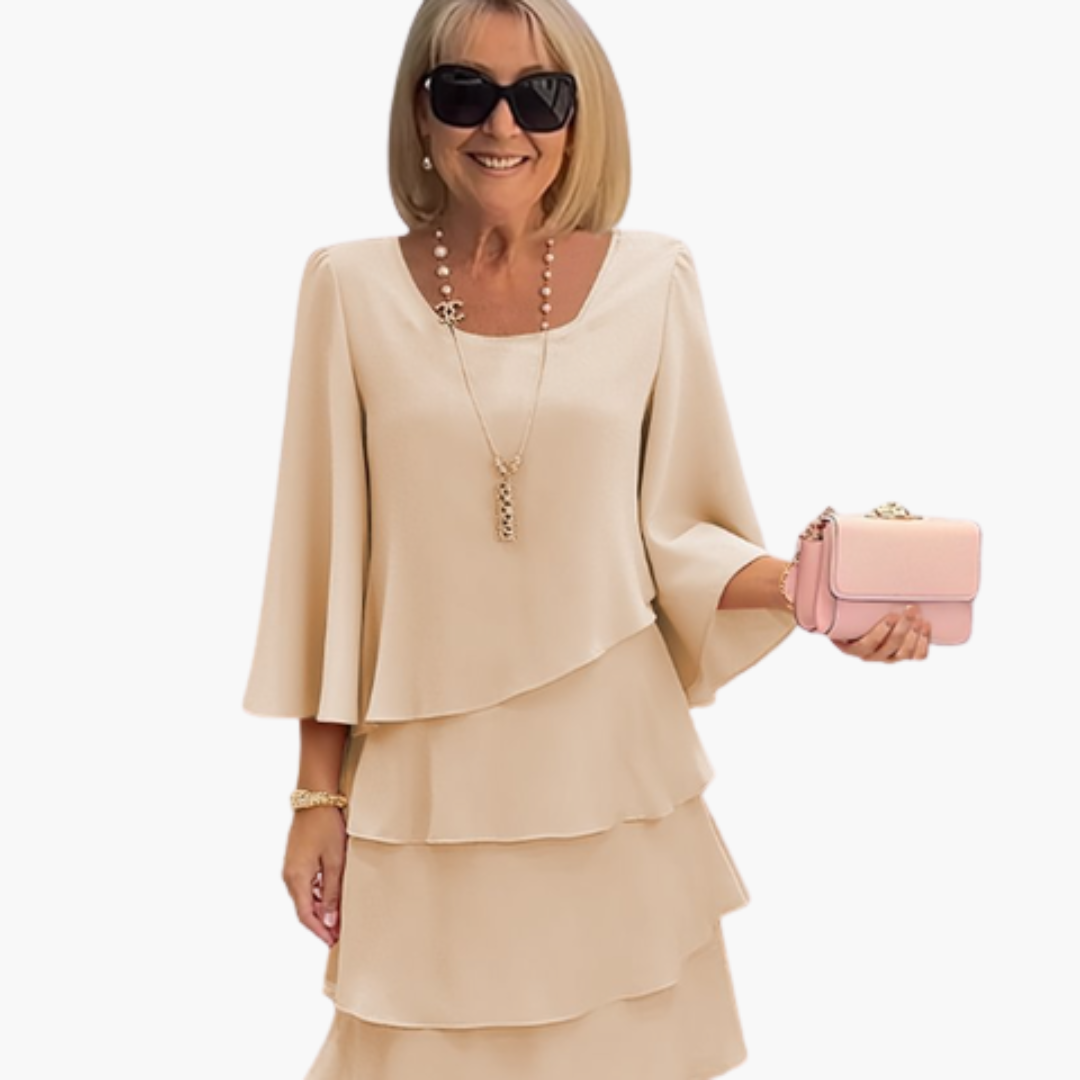 Abito Estivo Donna Maniche Lunghe Elegante Casual Sottile per Giornate Calde 3