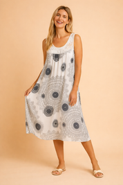 Abito Estivo Donna Senza Maniche Elegante Taglie Forti Leggero e Versatile 0