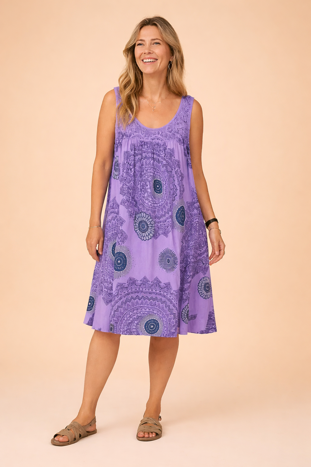 Abito Estivo Donna Senza Maniche Elegante Taglie Forti Leggero e Versatile 1