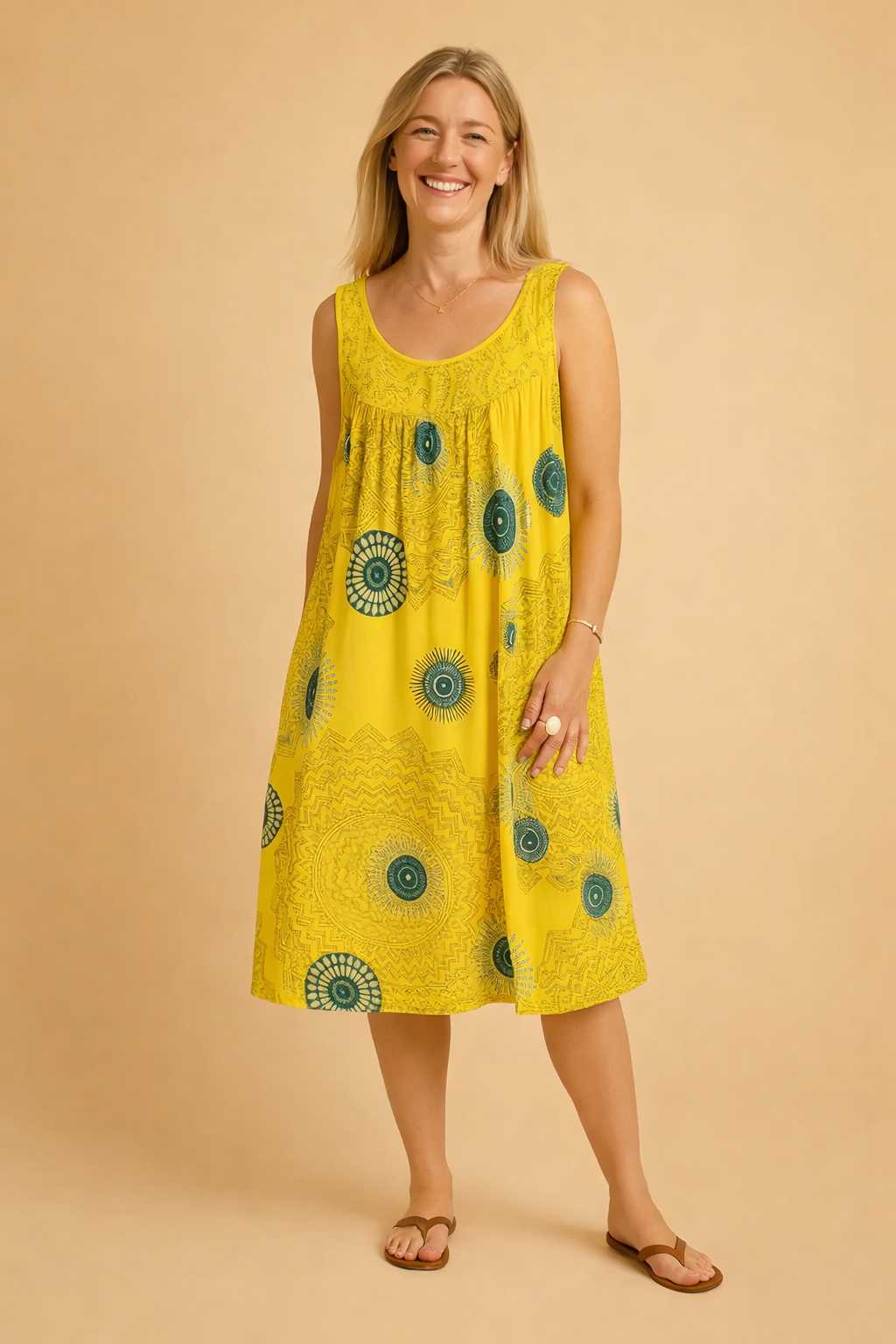 Abito Estivo Donna Senza Maniche Elegante Taglie Forti Leggero e Versatile 4
