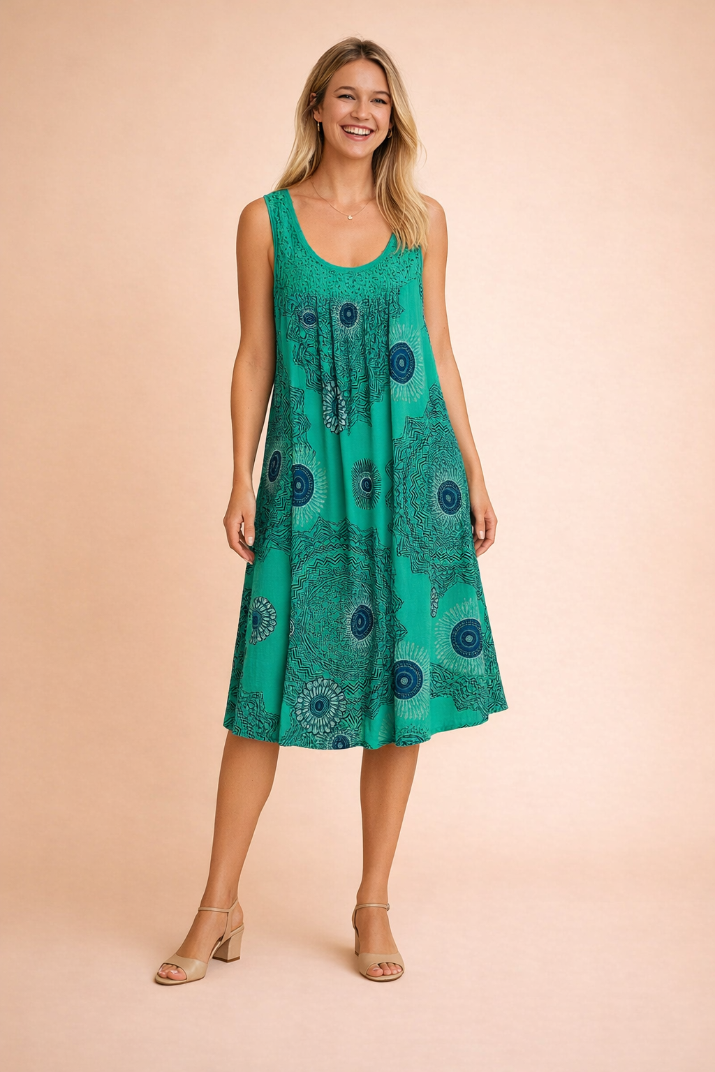 Abito Estivo Donna Senza Maniche Elegante Taglie Forti Leggero e Versatile 5