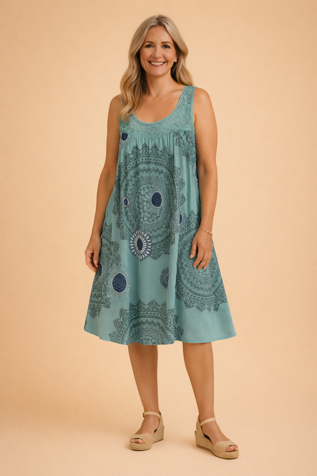 Abito Estivo Donna Senza Maniche Elegante Taglie Forti Leggero e Versatile 6