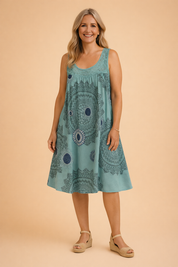 Abito Estivo Donna Senza Maniche Elegante Taglie Forti Leggero e Versatile 6
