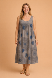 Abito Estivo Donna Senza Maniche Elegante Taglie Forti Leggero e Versatile 7