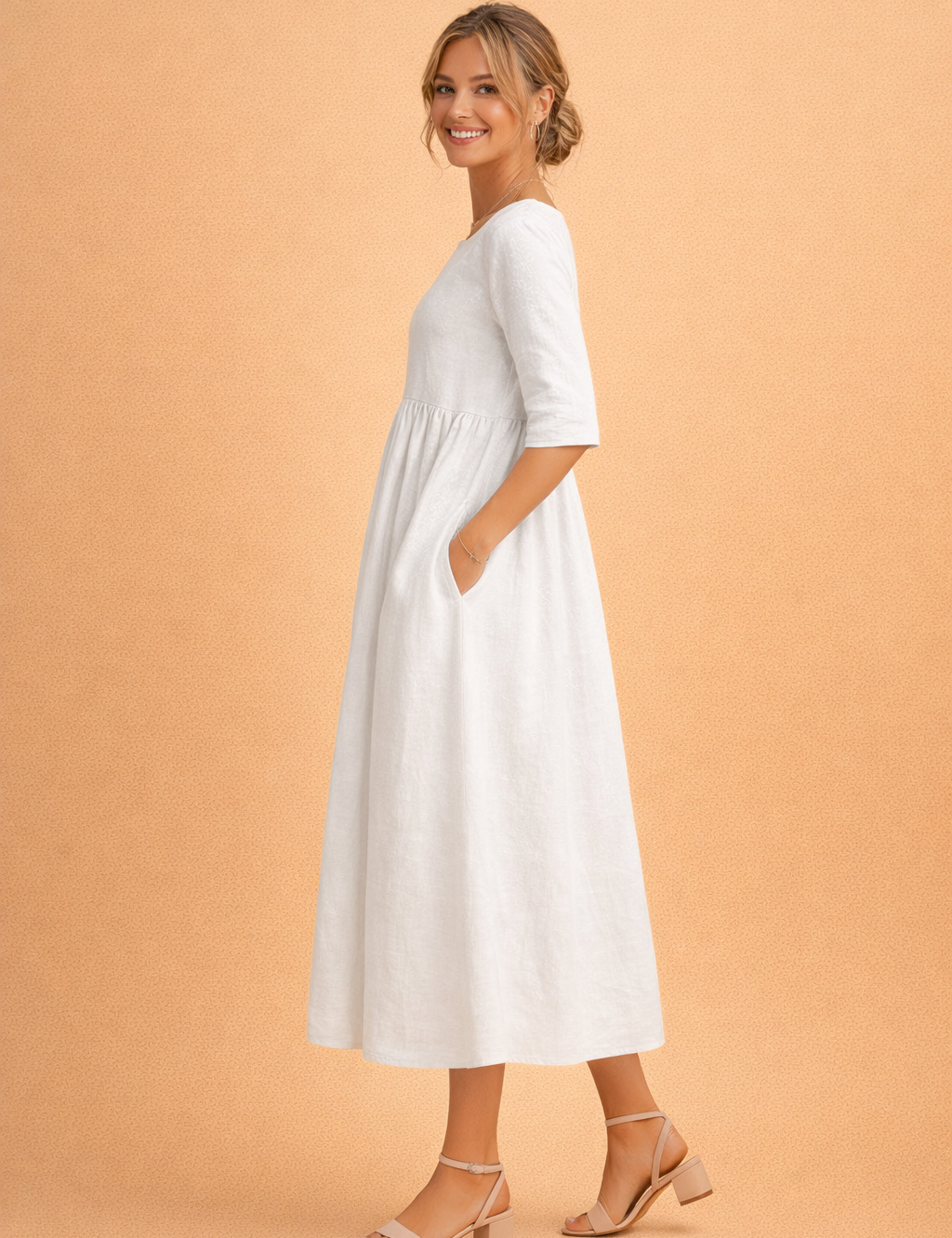 Abito Estivo Midi Donna Elegante Plissettato Versatile per Occasioni Casual e Formali 7
