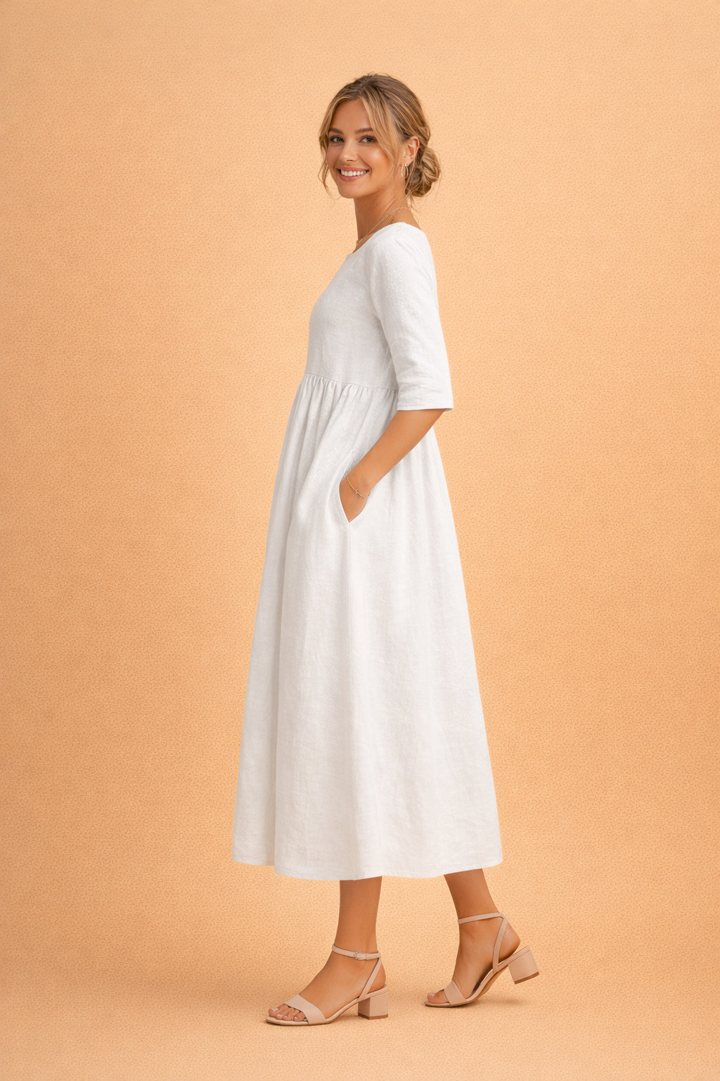 Abito Estivo Midi Donna Elegante Plissettato Versatile per Occasioni Casual e Formali 7