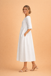 Abito Estivo Midi Donna Elegante Plissettato Versatile per Occasioni Casual e Formali 7