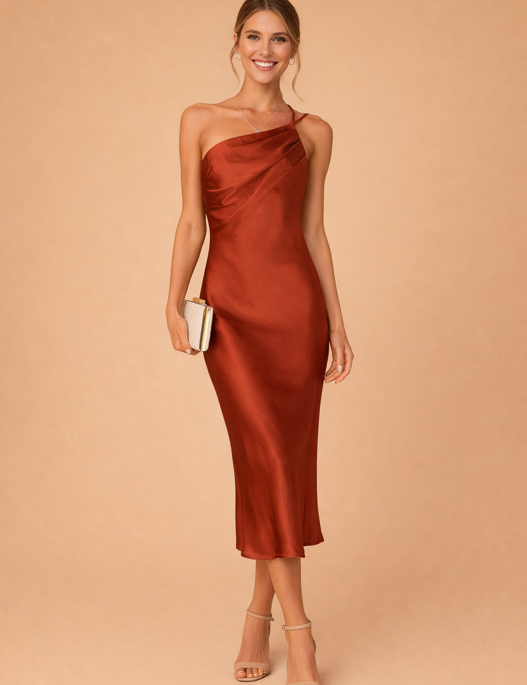 Abito Lungo Donna Elegante Monospalla per Estate e Occasioni Speciali 0